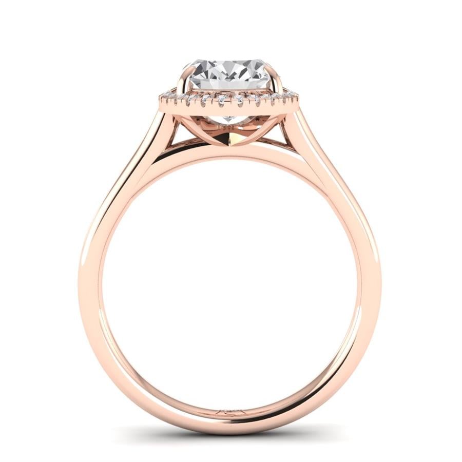 Solitaires Fayra Argent Plaqué Or Rose Oxyde de zirconium 1.75 ct