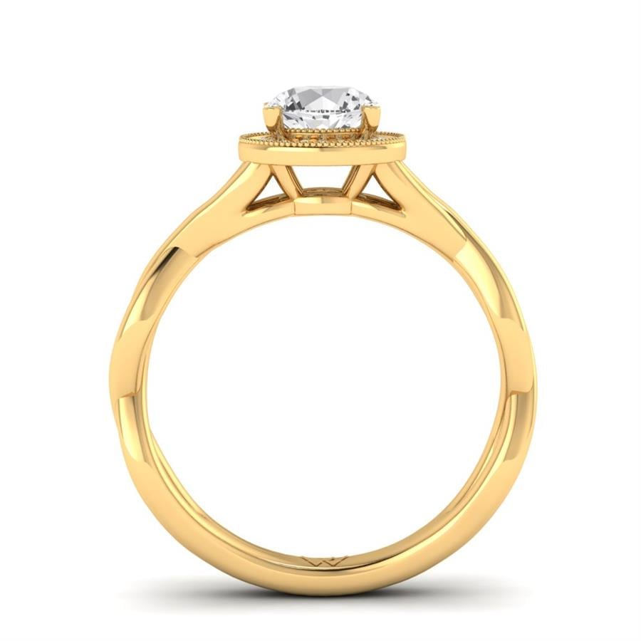Solitaires Floréal Argent Plaqué Or Jaune Diamant 0.75 ct