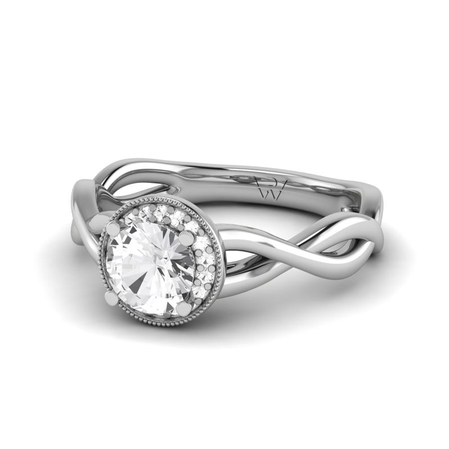Solitaires Floréal Or Blanc Diamant 0.75 ct