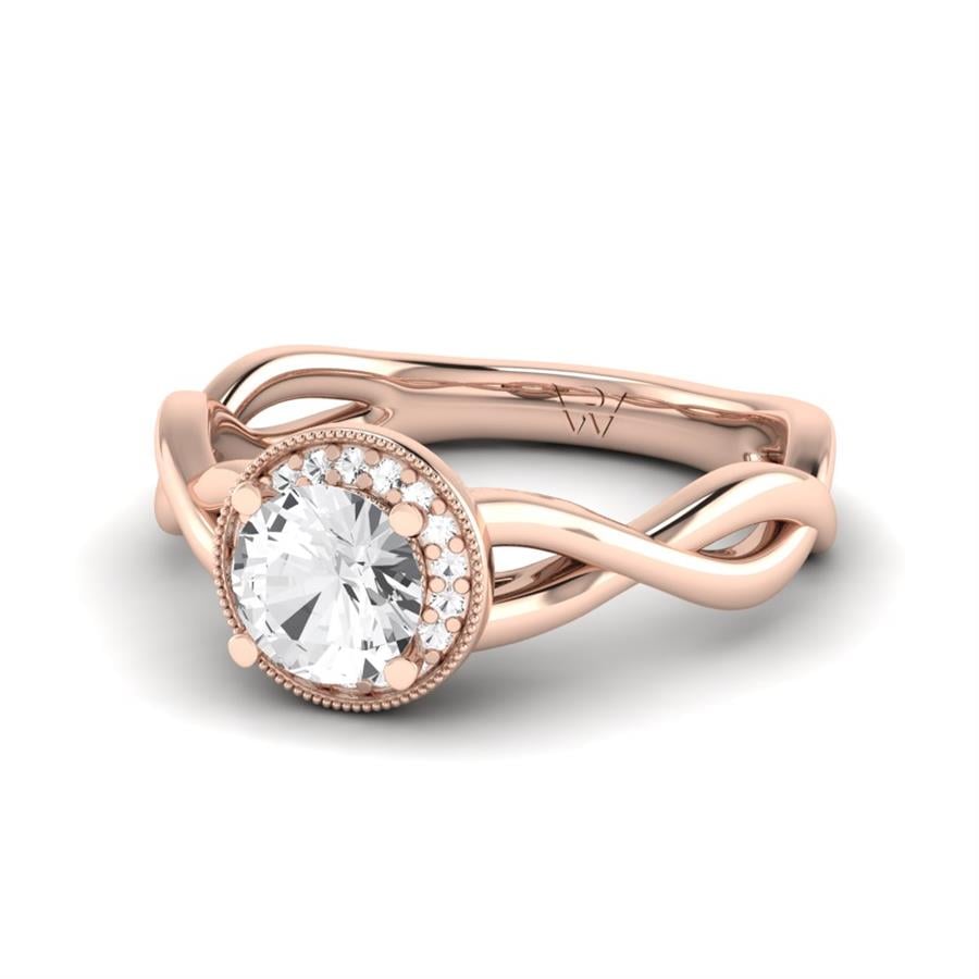 Solitaires Floréal Or Rose Oxyde de zirconium 0.75 ct