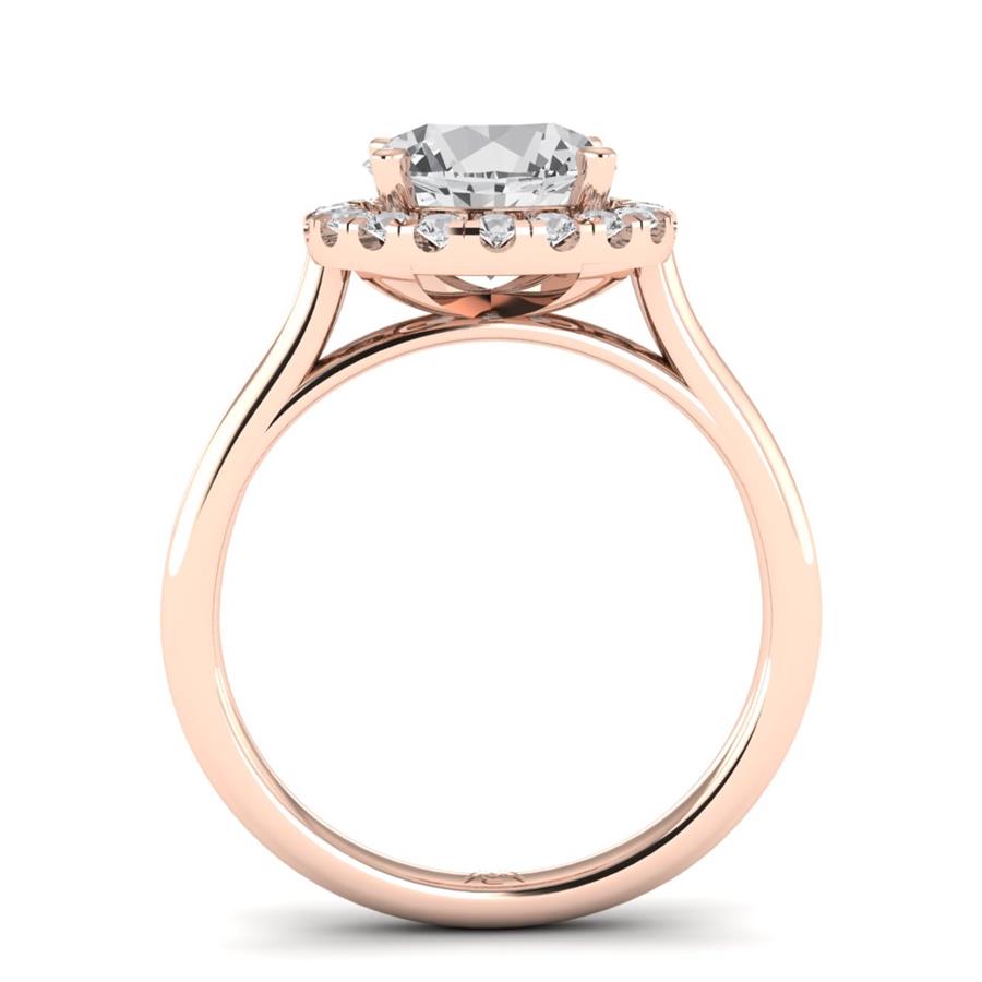 Solitaires Freyen Argent Plaqué Or Rose Diamant 2.30 ct