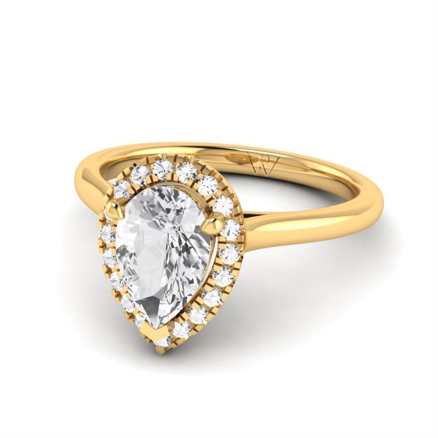 Solitaires Glacine Argent Plaqué Or Jaune Diamant 2.15 ct
