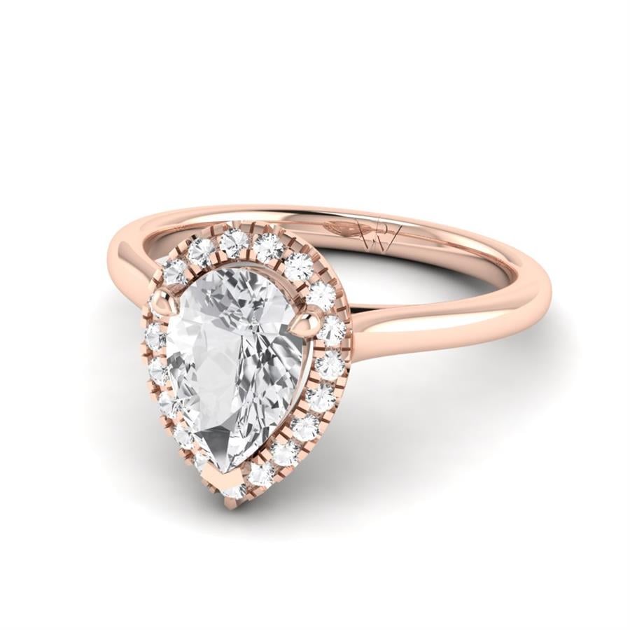 Solitaires Glacine Argent Plaqué Or Rose Oxyde de zirconium 2.15 ct