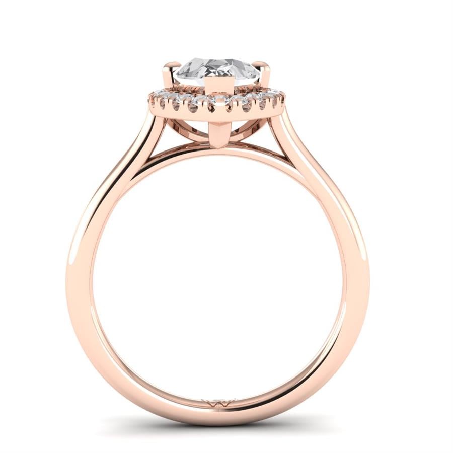 Solitaires Glacine Argent Plaqué Or Rose Diamant 2.15 ct