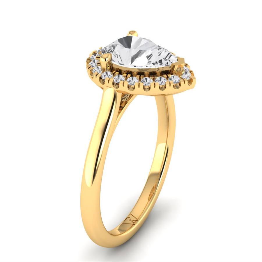 Solitaires Glacine Or Jaune Oxyde de zirconium 2.15 ct