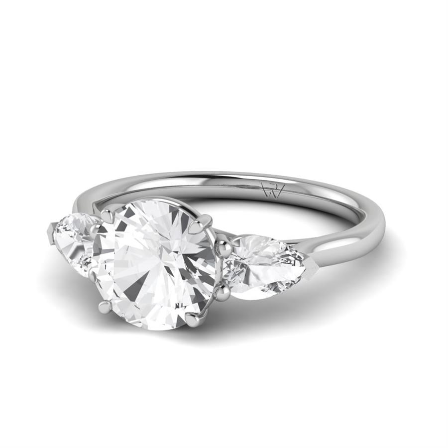Solitaires Halo Argent Rhodié Blanc Diamant 2.7 ct