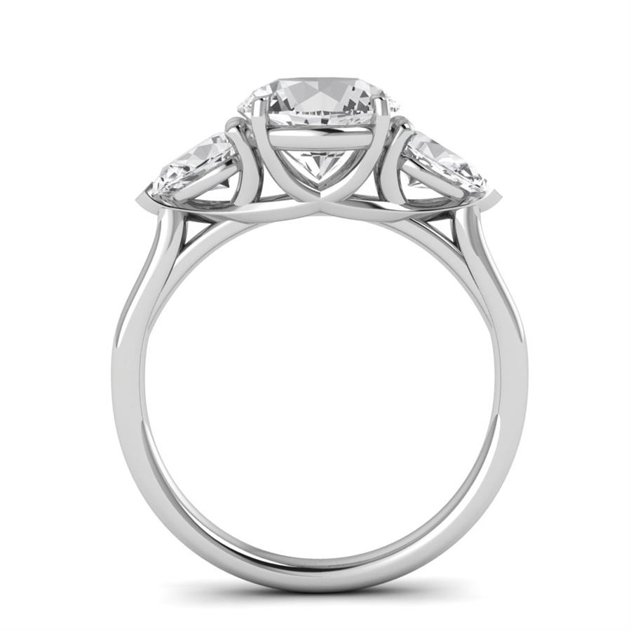 Solitaires Halo Or Blanc Diamant 2.7 ct