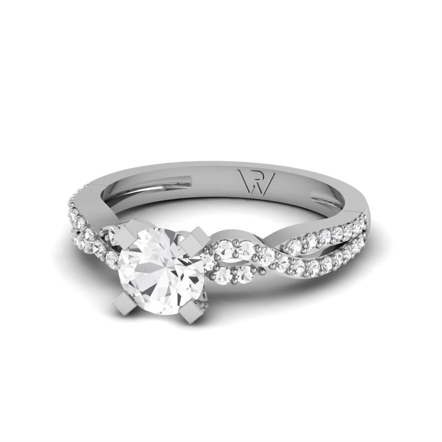 Solitaires Infini Or Blanc Diamant 1 ct