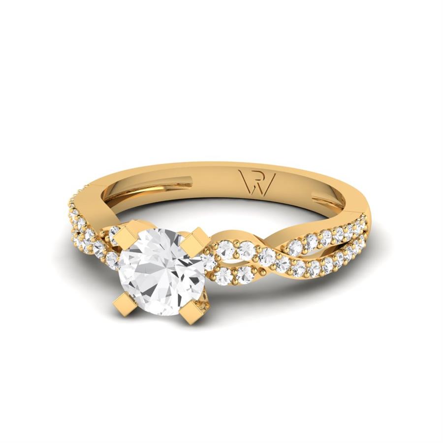 Solitaires Infini Or Jaune Oxyde de zirconium 1 ct