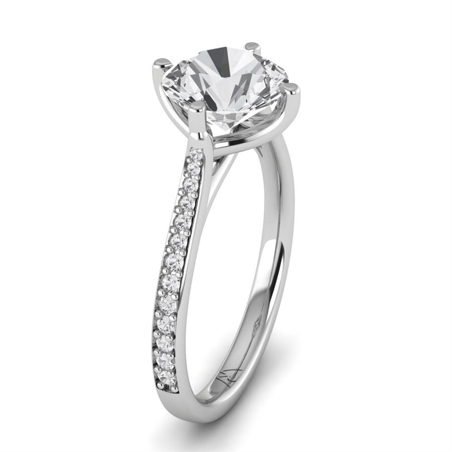 Solitaires Liora Argent Rhodié Blanc Diamant 2.20 ct