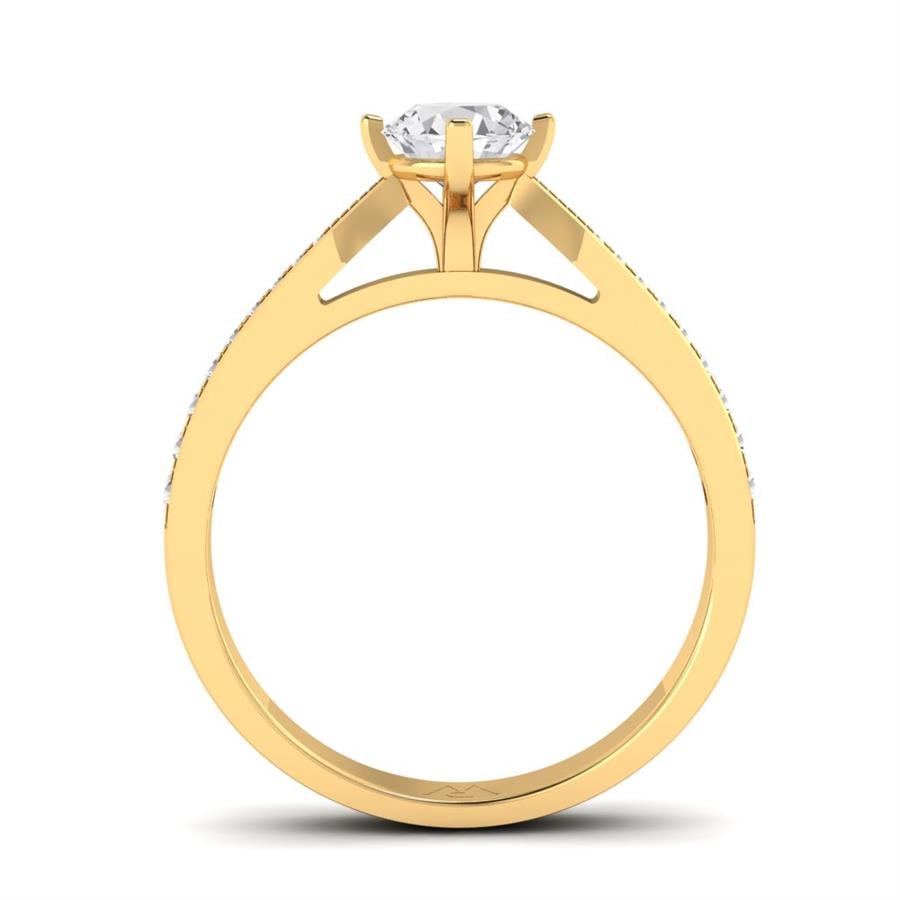 Solitaires Élise Or Jaune Oxyde de zirconium 0.60 ct