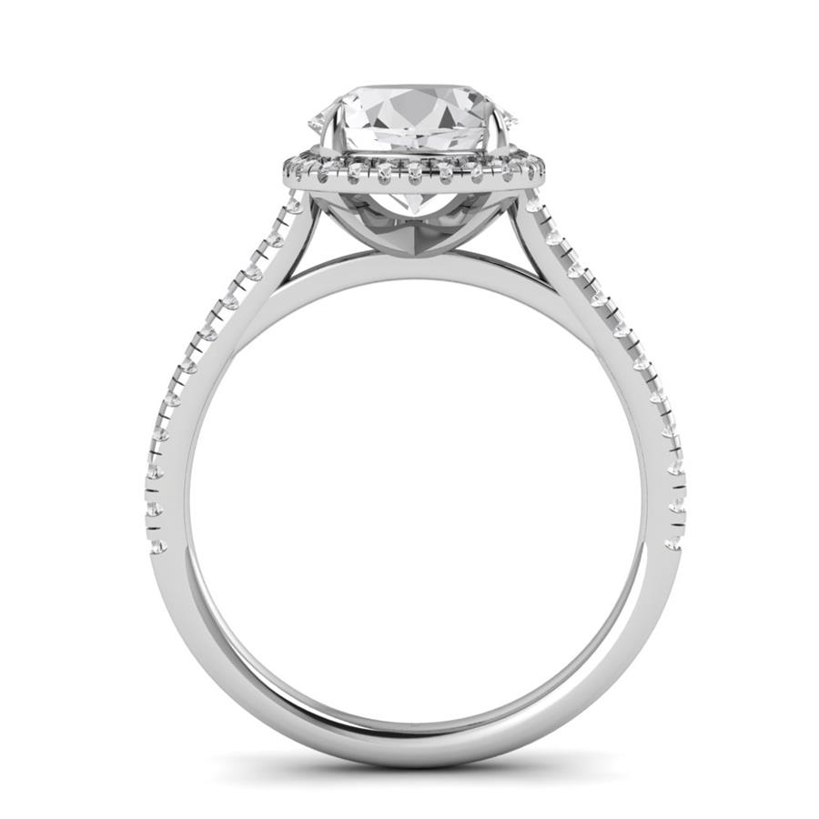 Solitaires Lumière Or Blanc Diamant 2.4 ct