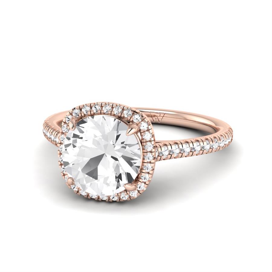 Solitaires Lumière Or Rose Diamant 2.4 ct