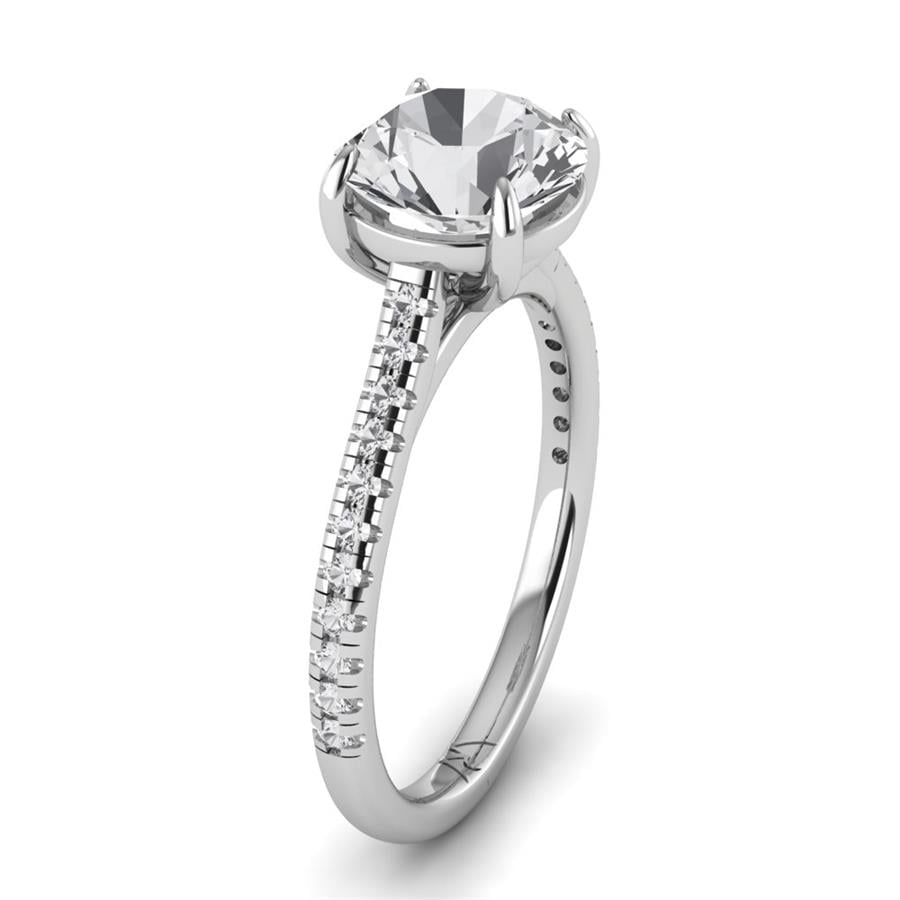 Solitaires Lunira Or Blanc Oxyde de zirconium 2.20 ct