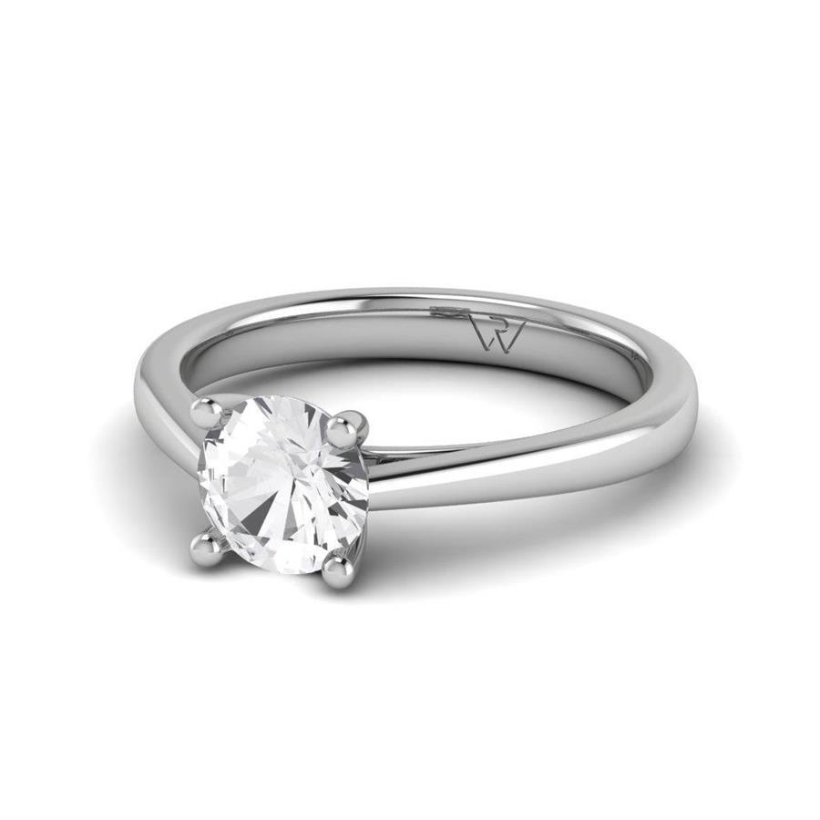 Solitaires Magnifique Or Blanc Argent Diamant 0.90 ct