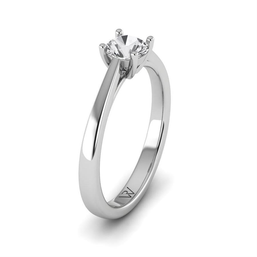 Solitaires Magnifique Or Blanc Argent Diamant 0.50 ct