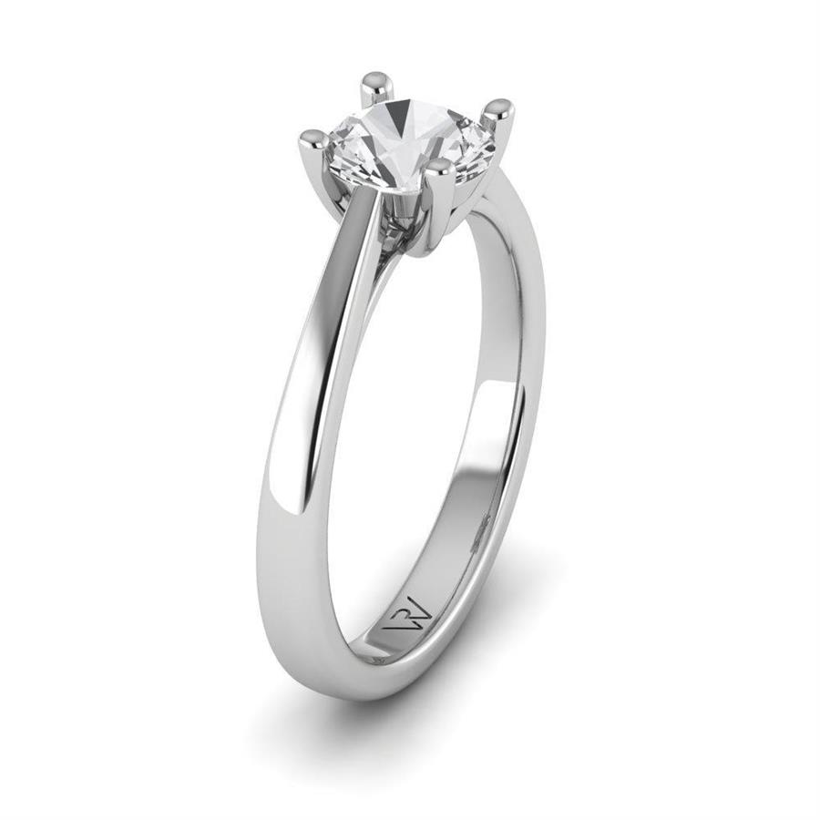 Solitaires Magnifique Or Blanc Argent Diamant 0.90 ct
