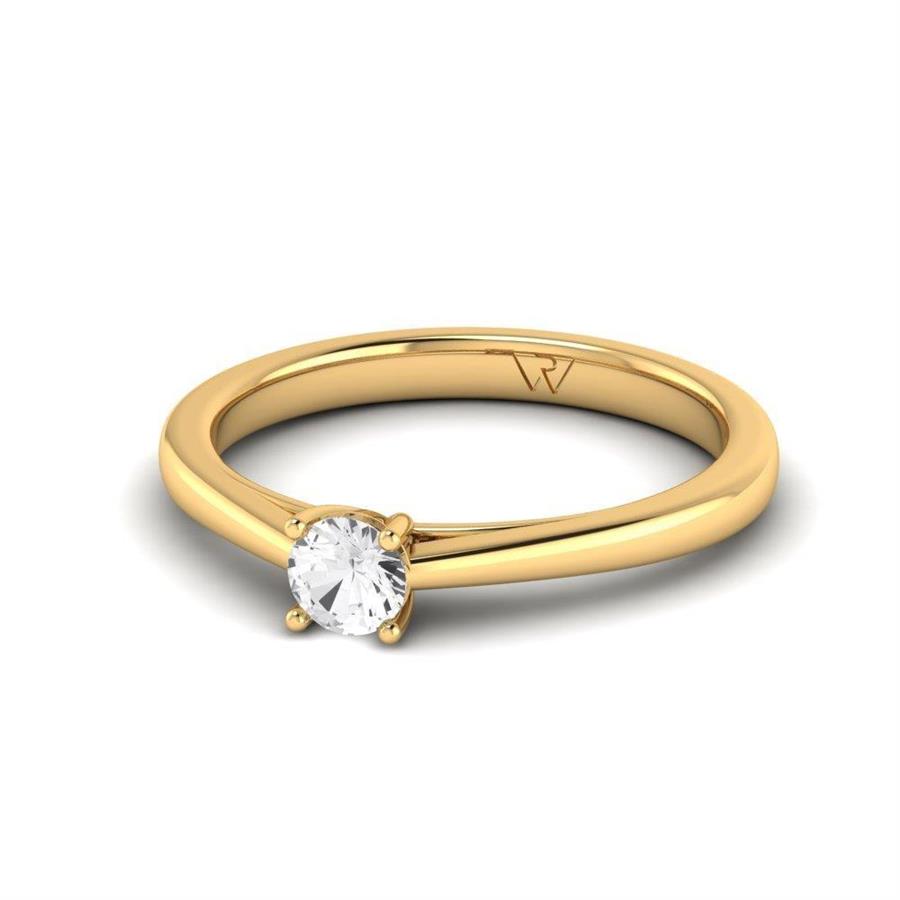 Solitaires Magnifique Or Jaune Argent Diamant 0.20 ct