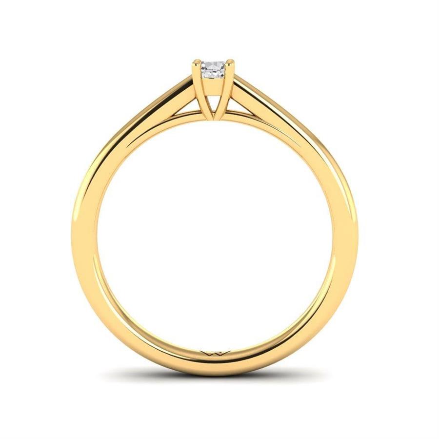 Solitaires Magnifique Or Jaune Argent Diamant 0.10 ct