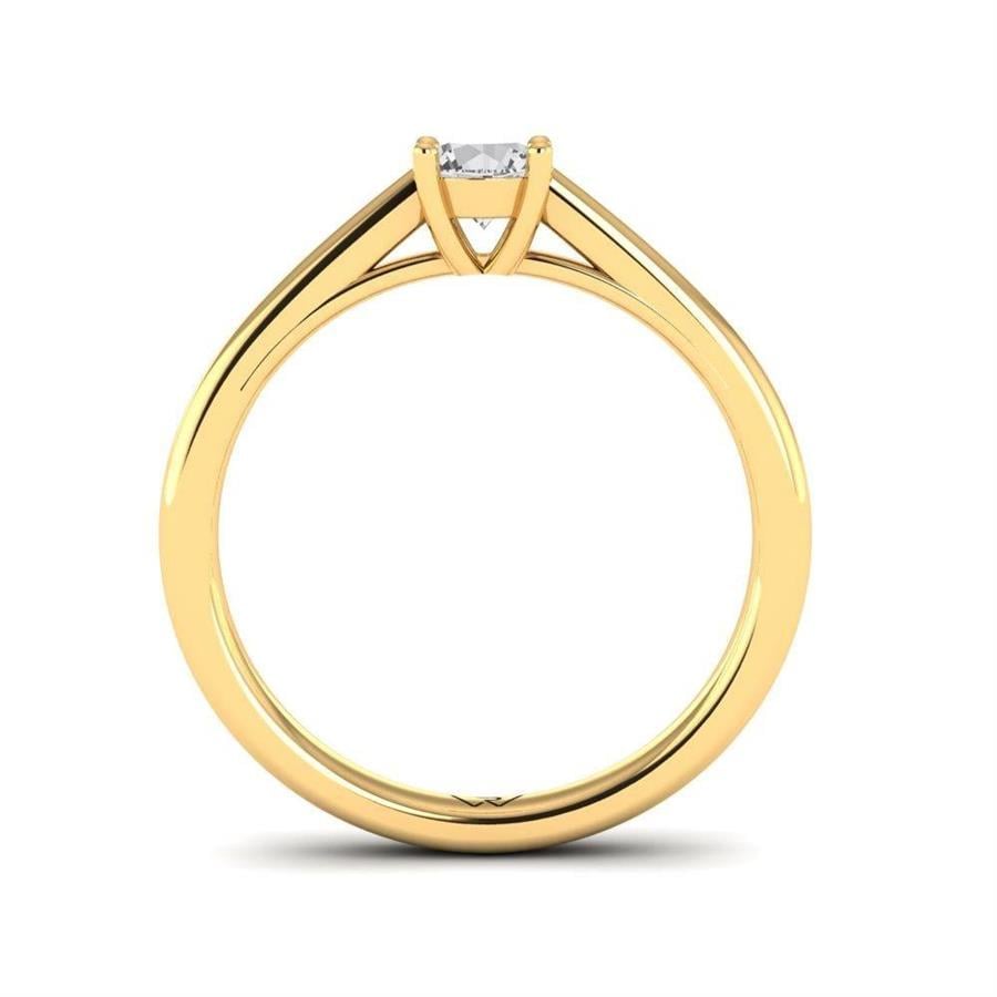 Solitaires Magnifique Or Jaune Argent Diamant 0.33 ct