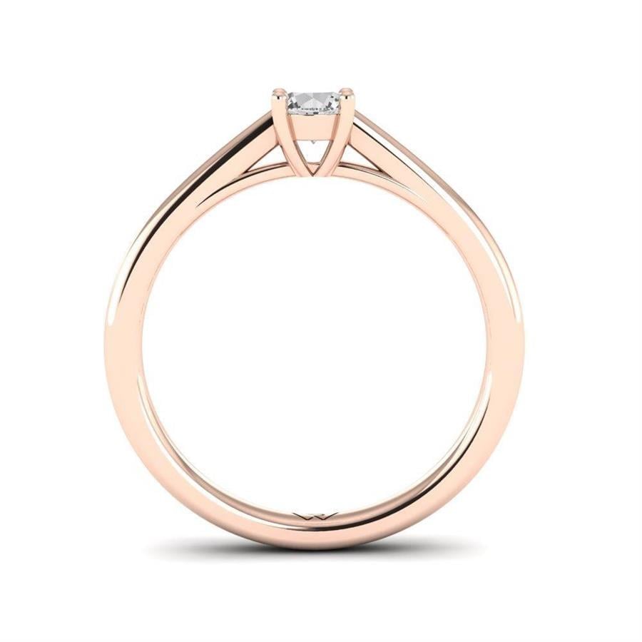 Solitaires Magnifique Or Rose Argent Diamant 0.25 ct
