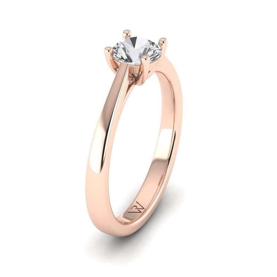 Solitaires Magnifique Or Rose Argent Diamant 0.60 ct