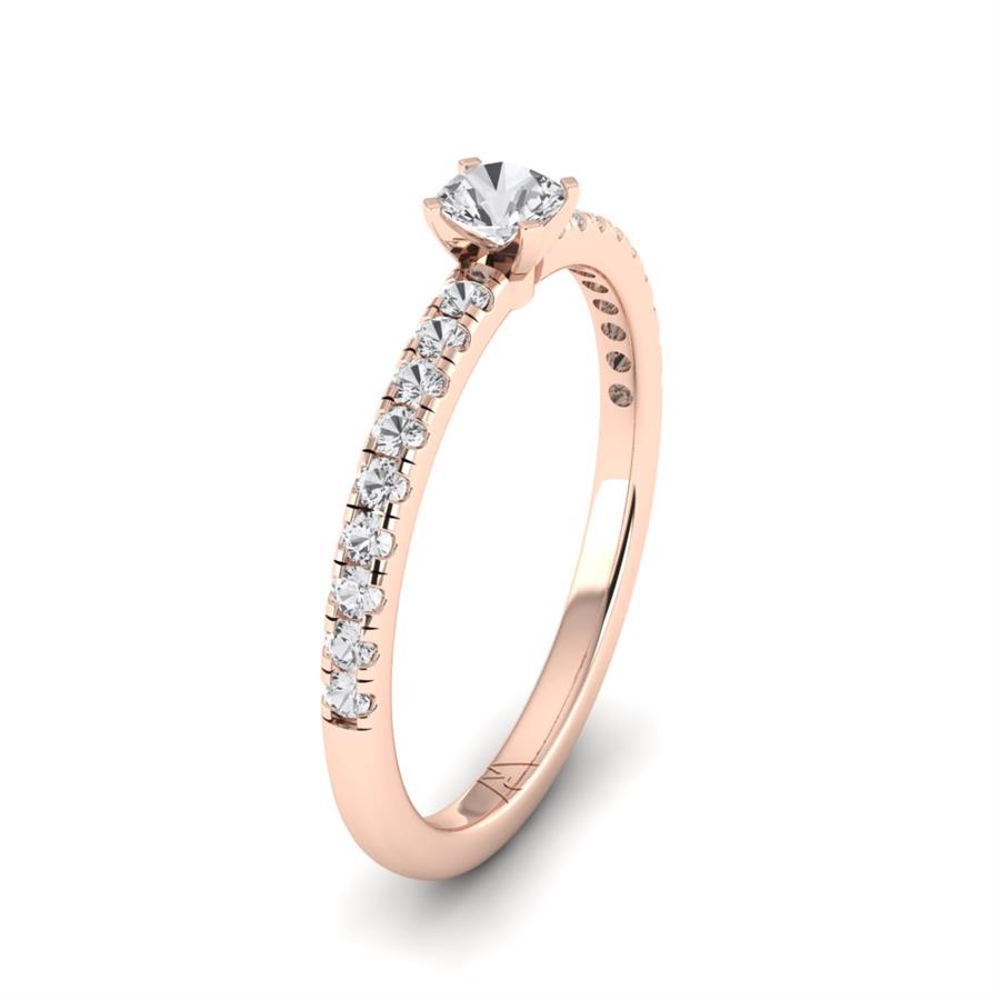 Solitaires Minik Or Rose Diamant 0.45 ct