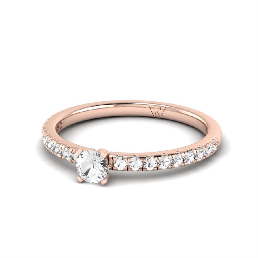 Solitaires Minik Or Rose Diamant 0.45 ct