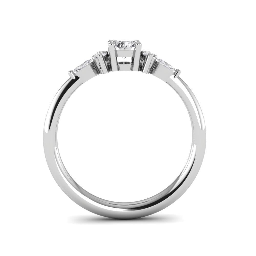 Solitaires Miralys Argent Or Blanc Pierre Dalloz 0.33 ct