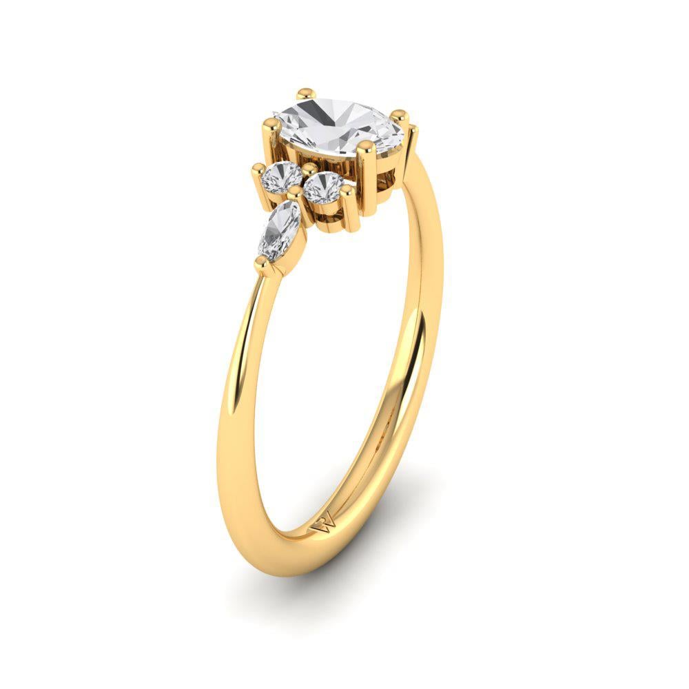 Solitaires Miralys Argent Or Jaune Pierre Dalloz 0.33 ct