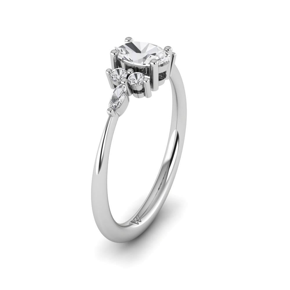 Solitaires Miralys Or Blanc Diamant 0.33 ct
