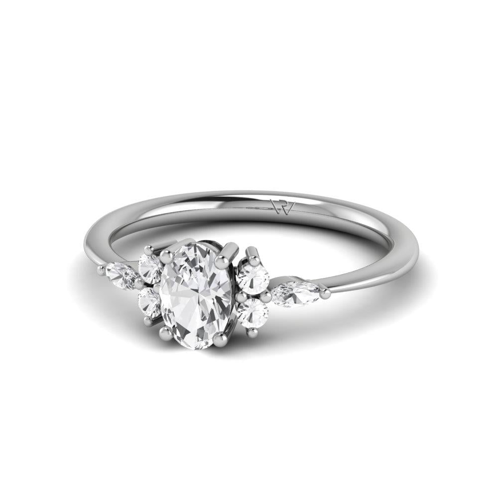 Solitaires Miralys Or Blanc Diamant 0.33 ct
