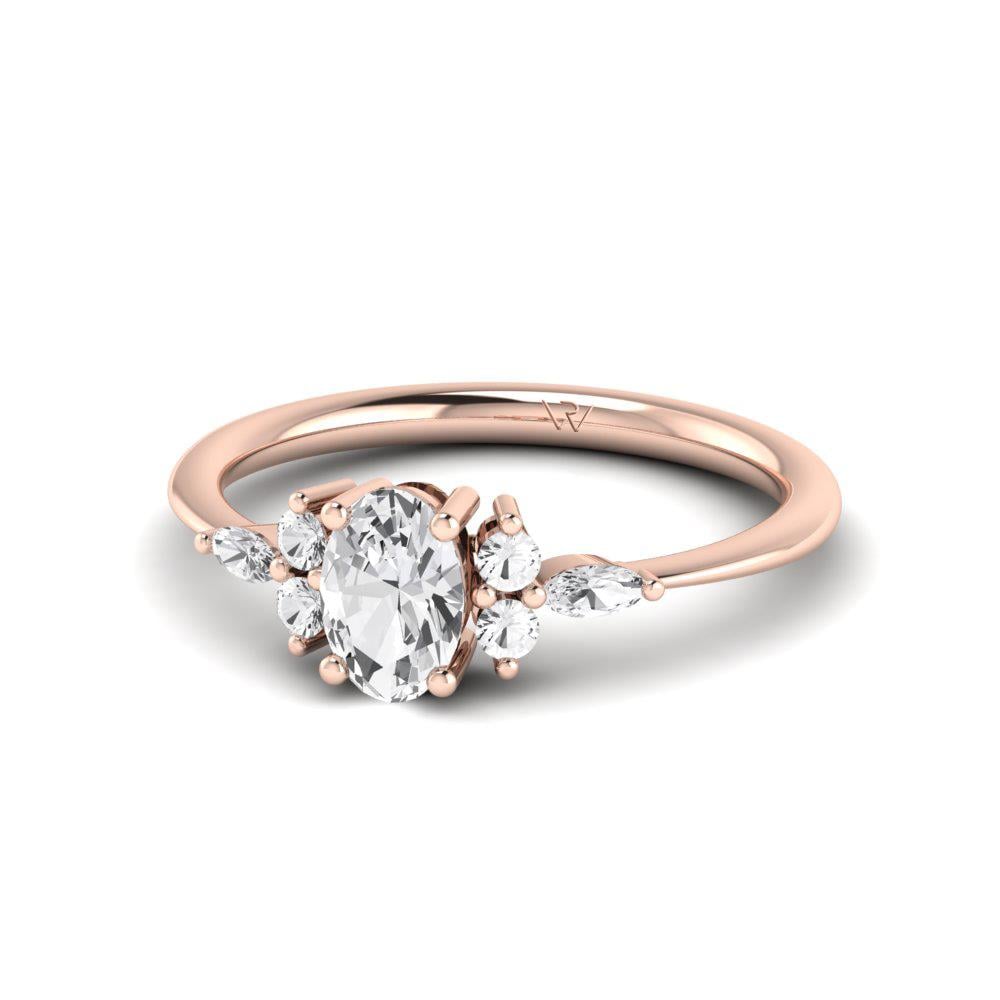 Solitaires Miralys Or Rose Diamant 0.33 ct