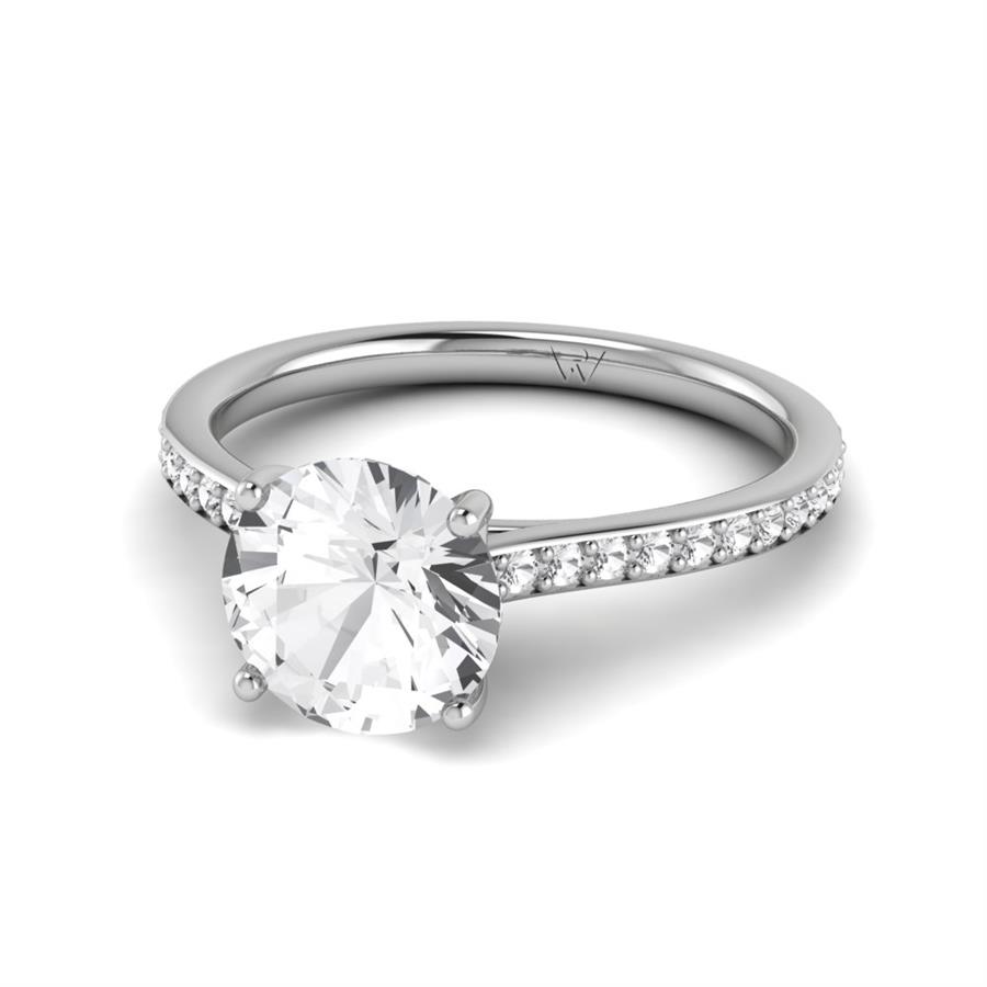Solitaires Mirellon Argent Rhodié Blanc Oxyde de zirconium 2.20 ct