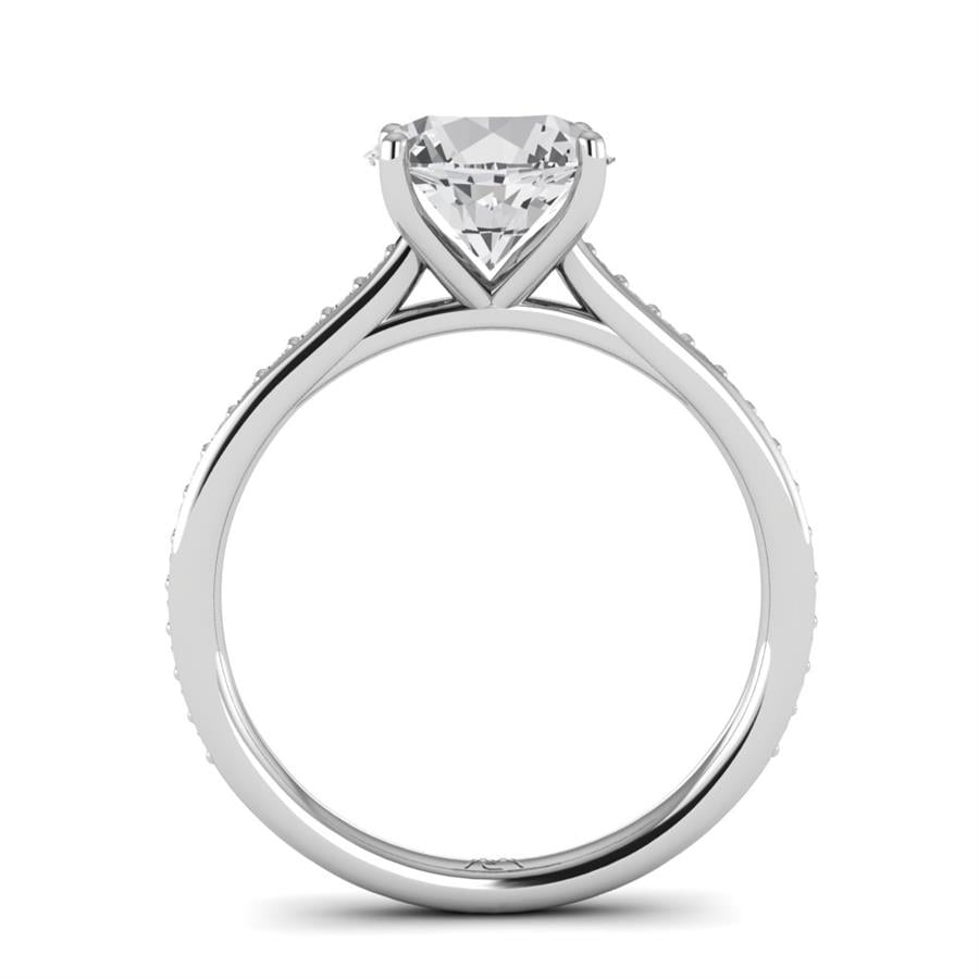 Solitaires Mirellon Or Blanc Oxyde de zirconium 2.20 ct