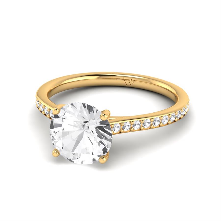 Solitaires Mirellon Or Jaune Oxyde de zirconium 2.20 ct