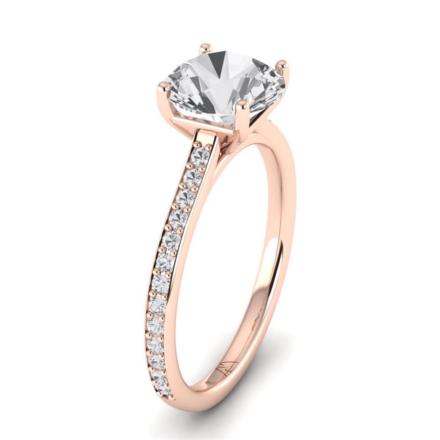 Solitaires Mirellon Or Rose Oxyde de zirconium 2.20 ct