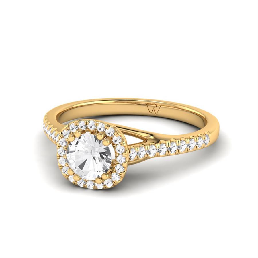 Solitaires Miroir Argent Plaqué Or Jaune Diamant 0.67 ct