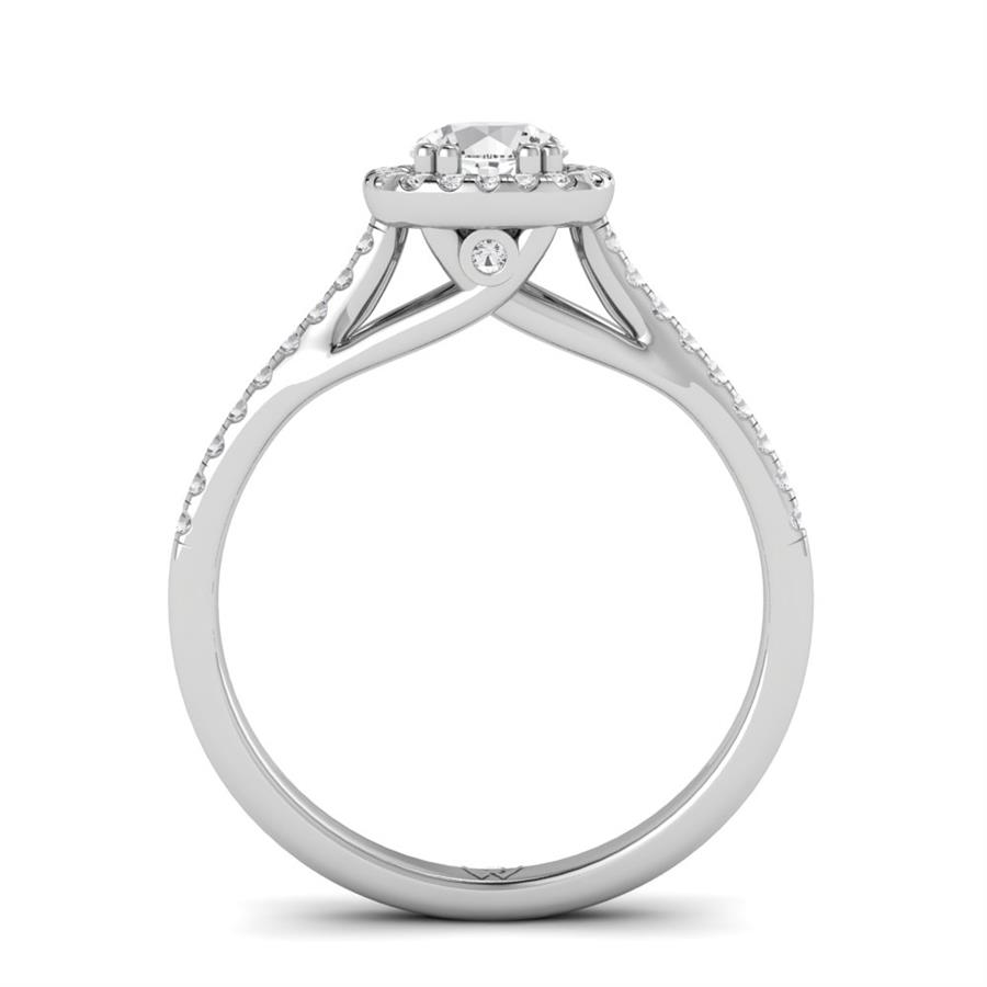 Solitaires Miroir Or Blanc Oxyde de zirconium 0.67 ct