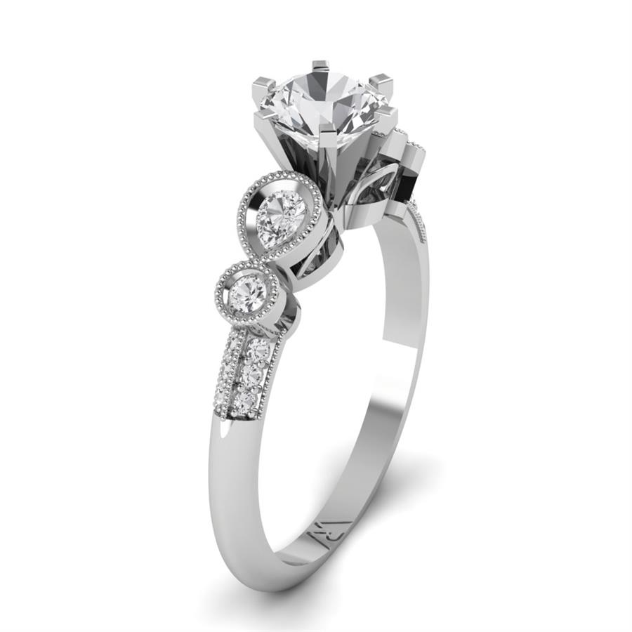 Solitaires Mélodie Or Blanc Diamant 1.05 ct