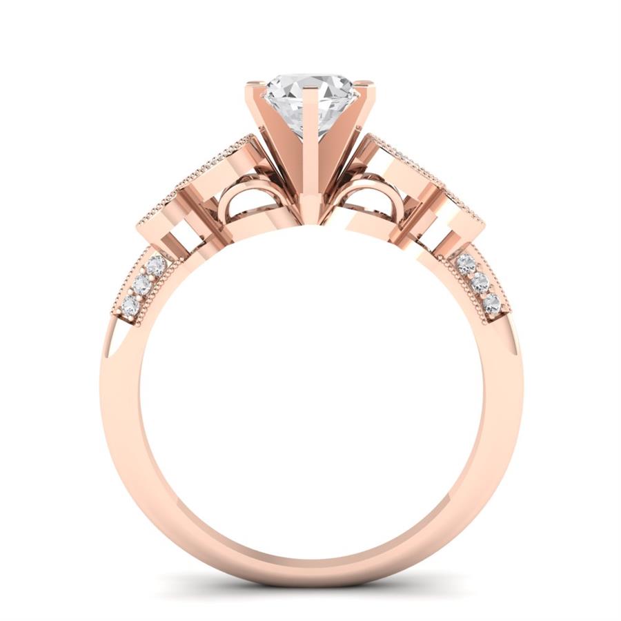 Solitaires Mélodie Or Rose Oxyde de zirconium 1.05 ct