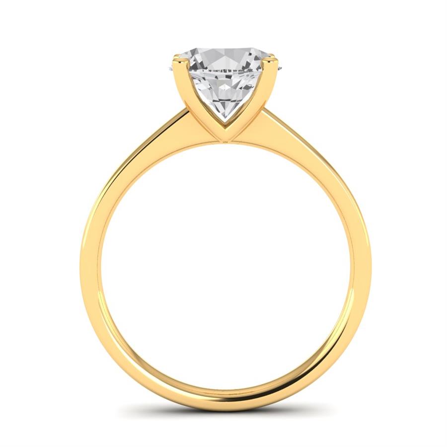 Solitaires Noble Or Jaune Oxyde de zirconium 2 ct