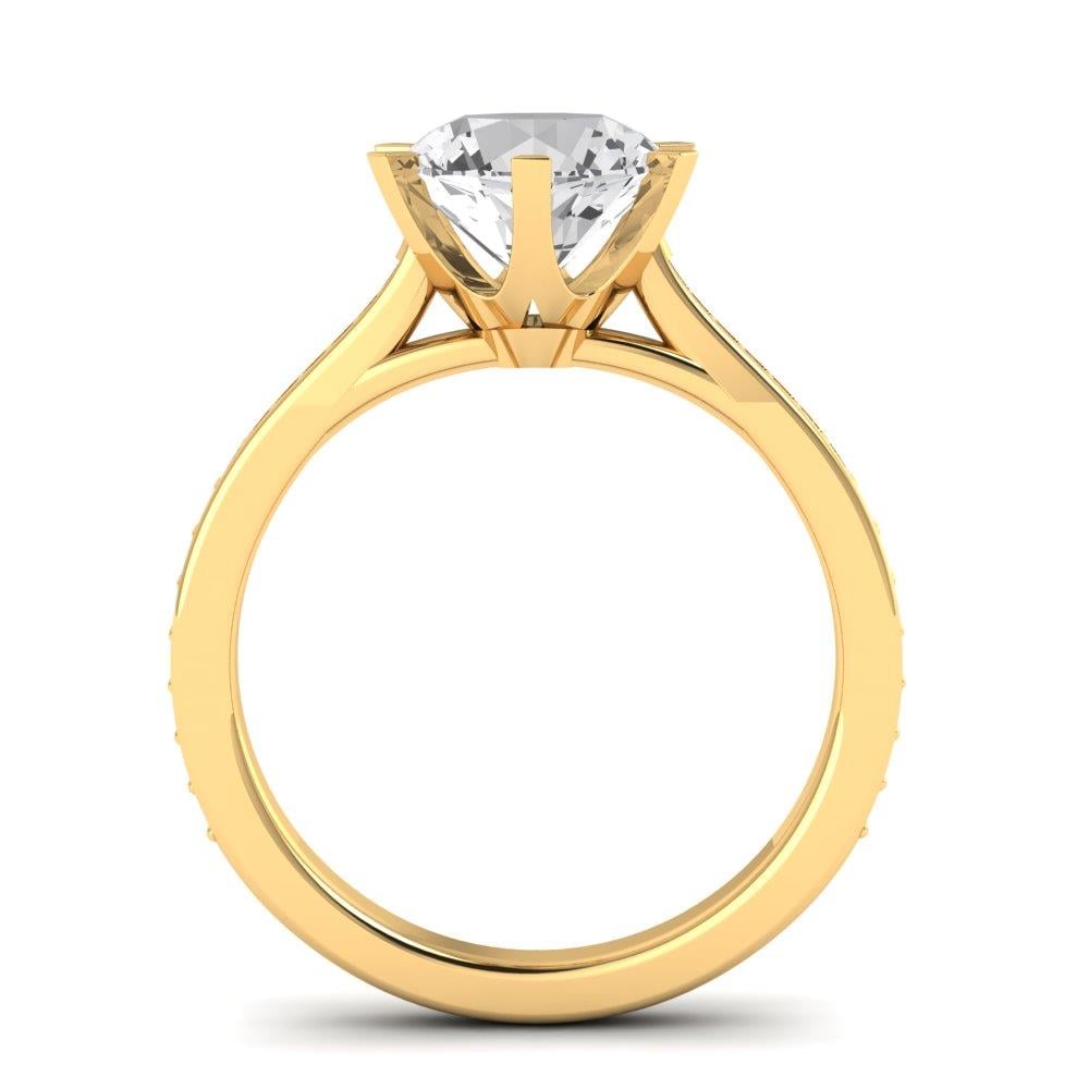 Solitaires Nuvia Or Jaune Oxyde de zirconium 2.4 ct