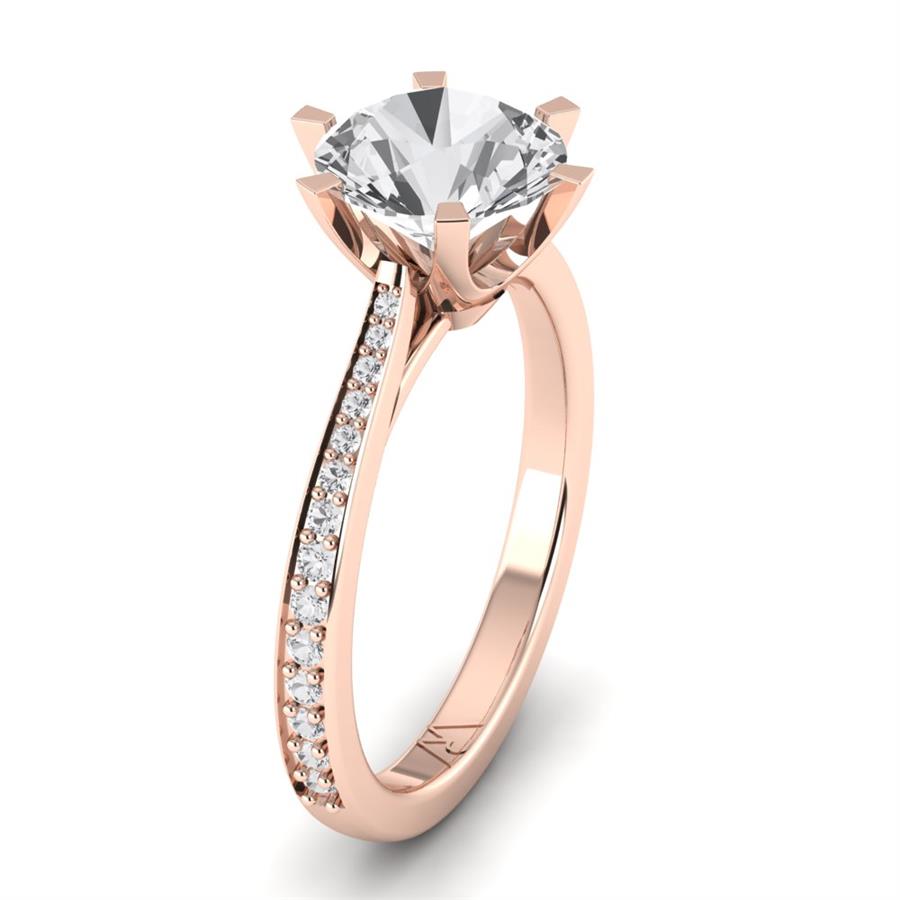 Solitaires Nuvia Or Rose Diamant 2.4 ct