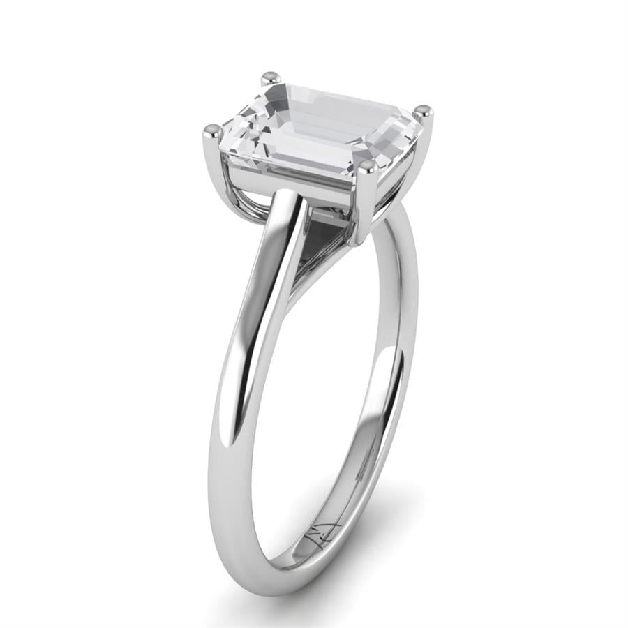 Solitaires Oralia Argent Rhodié Blanc Diamant 2 ct