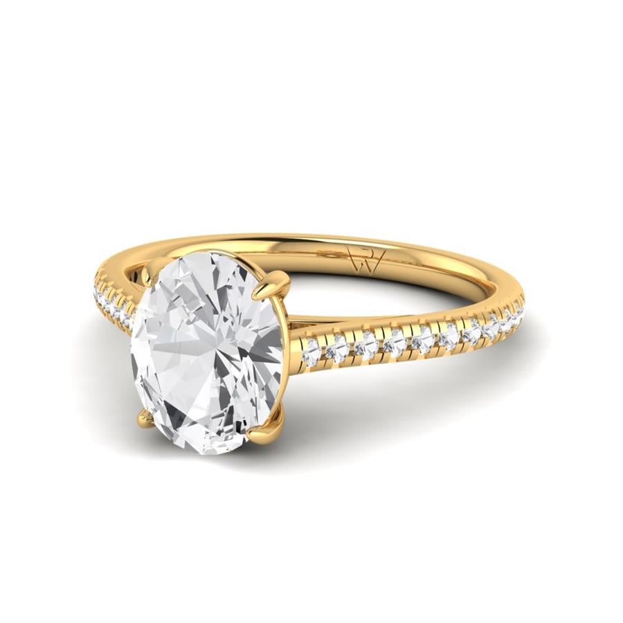 Solitaires Ovale Or Jaune Diamant 1.85 ct