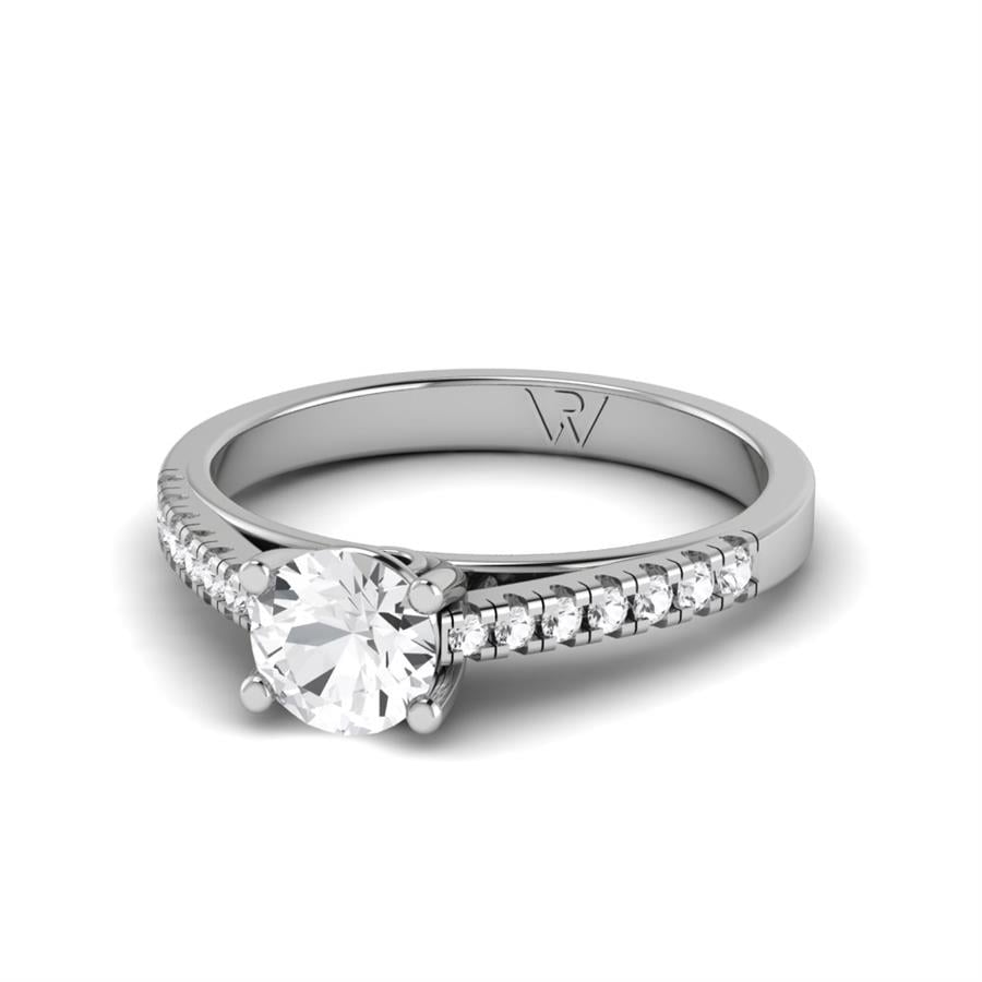 Solitaires Épure Or Blanc Oxyde de zirconium 0.85 ct