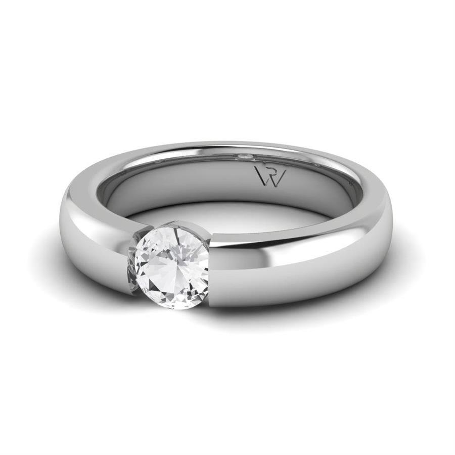 Solitaires Pureté Or Blanc Argent Diamant 0.60 ct