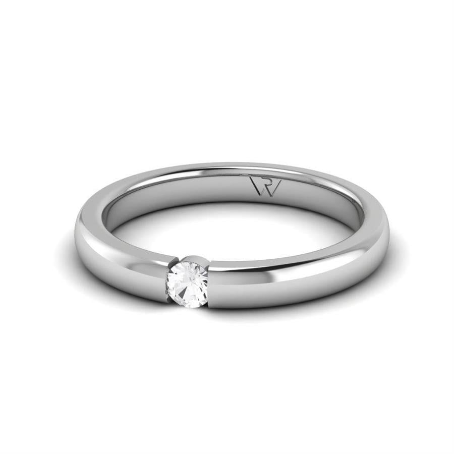 Solitaires Pureté Or Blanc Argent Diamant 0.10 ct