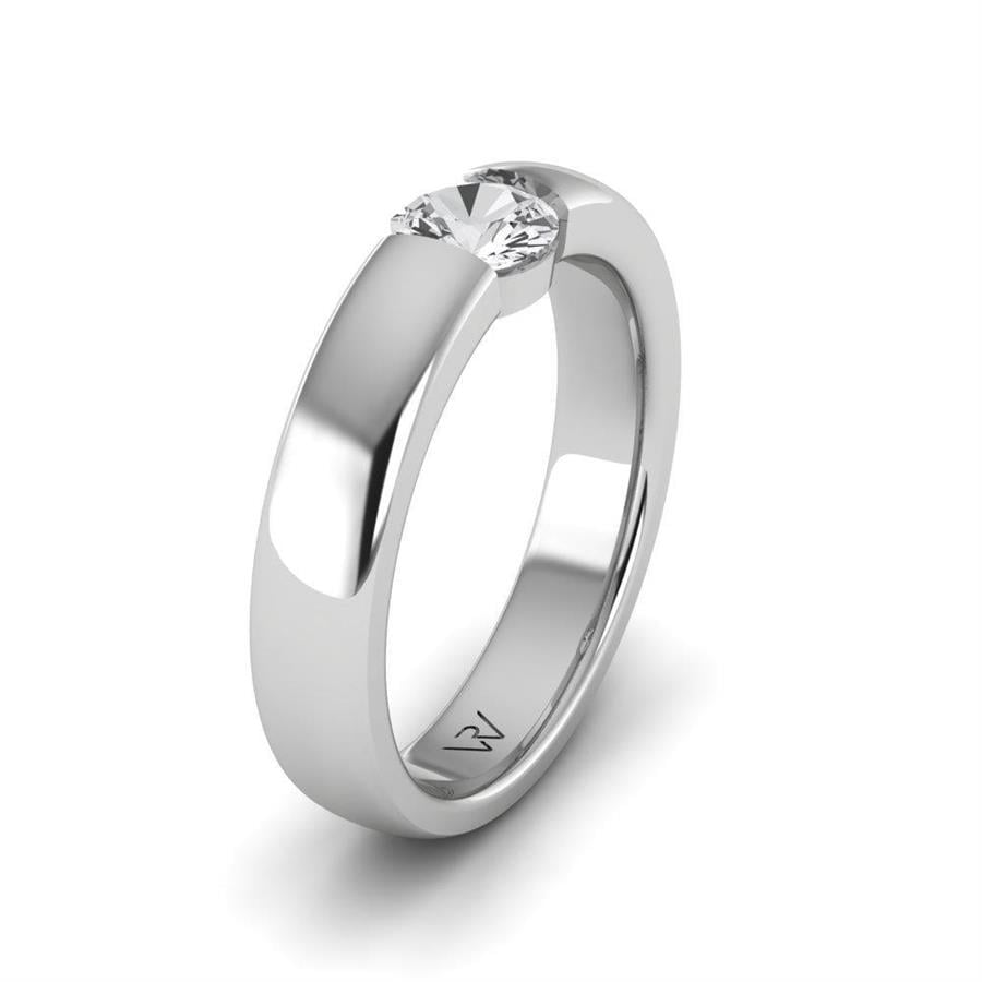 Solitaires Pureté Or Blanc Argent Diamant 0.50 ct